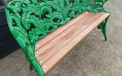 Rescued Victorian Cast Iron Bench