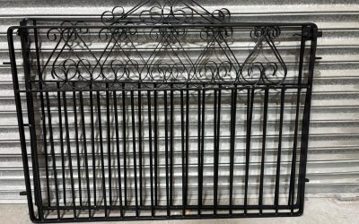 Gates before and after finished in satin black