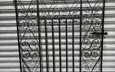 Satin Black Powder Coated Iron Gate